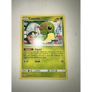 Caterpie 2/214 Pokemon‎ ERROR ALIGNMENT DOT 2 SQUARE CORNER MISCUT!!